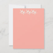 Cute Starfish Patronen White Salmon Oranje Wedding Kaart (Achterkant)