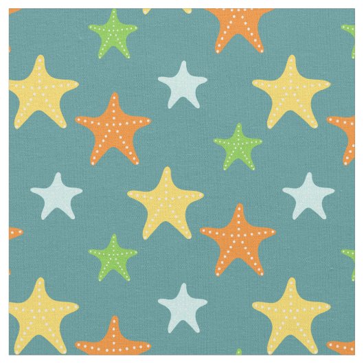 Cute Starfish Patroon Stof (Close Up)