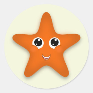 Cute Starfish Ronde Sticker