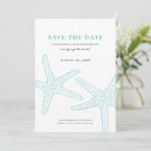 Cute Starfish Save the Date Kaart (Staand voorkant)