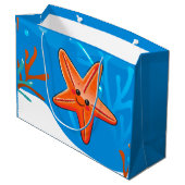 Cute Starfish Star Birthday Custom Lg Gift Bag Groot Cadeauzakje (Achterkant Gekanteld)