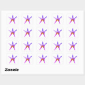 Cute Starfish Vierkante Sticker (Vel)
