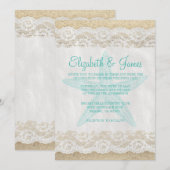 Cute Starfish Wedding Invitations Kaart (Voorkant / Achterkant)
