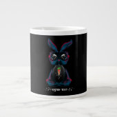 Cute Starlight Eyes Bunny in Yoga Pose Meditation Grote Koffiekop (Voorkant)