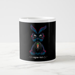 Cute Starlight Eyes Bunny in Yoga Pose Meditation Grote Koffiekop