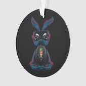 Cute Starlight Eyes Bunny in Yoga Pose Meditation Ornament (voorkant)