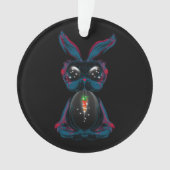 Cute Starlight Eyes Bunny in Yoga Pose Meditation Ornament (voorkant)