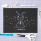 Cute Starlight Eyes Bunny in Yoga Pose Meditation Tissuepapier (Craft)