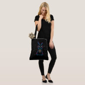 Cute Starlight Eyes Bunny in Yoga Pose Meditation Tote Bag (Op model)