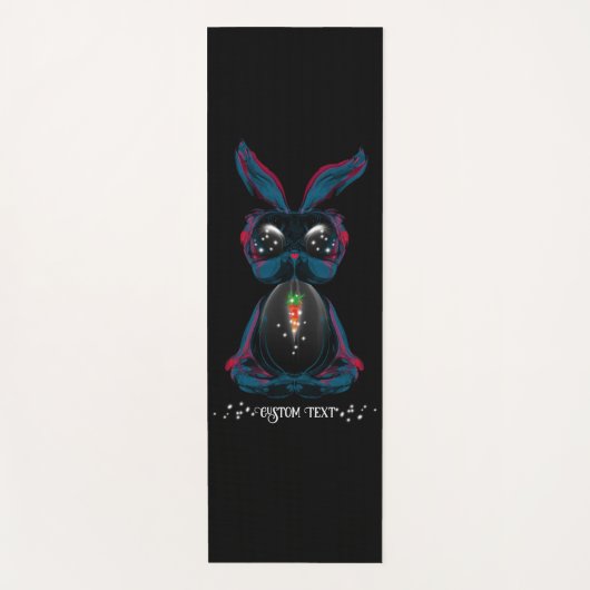 Cute Starlight Eyes Bunny in Yoga Pose Meditation Yogamat (Voorkant)