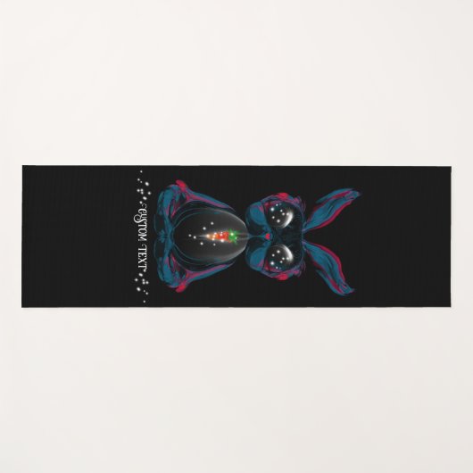 Cute Starlight Eyes Bunny in Yoga Pose Meditation Yogamat (Voorkant (horizontaal))