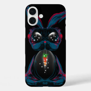 Cute Starlight Eyes Rabbit in Yoga Pose Meditation iPhone 16 Plus Hoesje