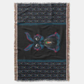 Cute Starlight Eyes Rabbit in Yoga Pose Meditation Deken (Voorkant Verticaal)