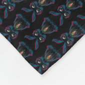 Cute Starlight Eyes Rabbit in Yoga Pose Meditation Fleece Deken (Hoek)