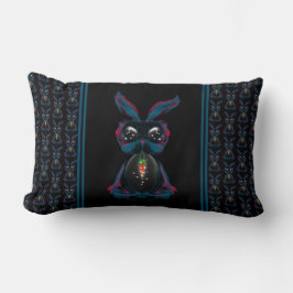 Cute Starlight Eyes Rabbit in Yoga Pose Meditation Kussen