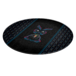 Cute Starlight Eyes Rabbit in Yoga Pose Meditation Snijplank
