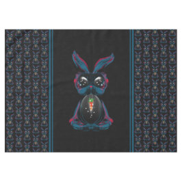 Cute Starlight Eyes Rabbit in Yoga Pose Meditation Tafelkleed