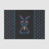 Cute Starlight Eyes Rabbit in Yoga Pose Meditation Tissuepapier (Voorkant)