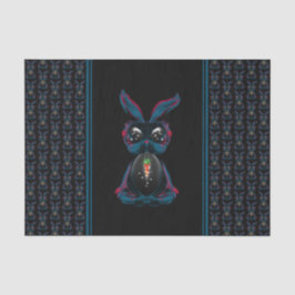 Cute Starlight Eyes Rabbit in Yoga Pose Meditation Tissuepapier