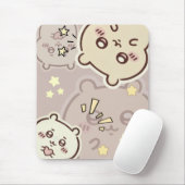 Cute Starry Bunny Pattern Gaming Mousepad Muismat (Met muis)