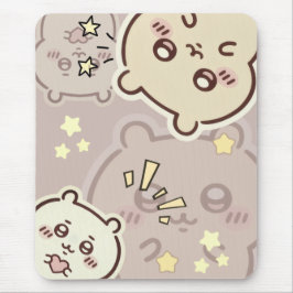Cute Starry Bunny Pattern Gaming Mousepad  Muismat