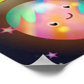 Cute Starry Cosmic Buitenspace Planets Poster (Hoek)