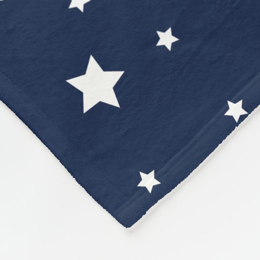 Cute Starry Cosmos Pattern in Navy Blue en White Fleece Deken (Hoek)