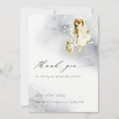 Cute Starry Magical Waterverf Fairy Baby shower Bedankkaart (Voorkant)