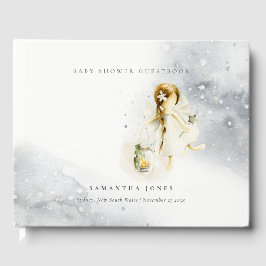 Cute Starry Magical Waterverf Fairy Baby shower Gastenboek