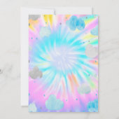 Cute Stars & Clouds Tie Dye Baby shower Kaart (Achterkant)