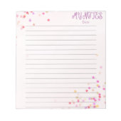 Cute Stars Kinder Briefpapier Notitieblok (Voorkant)