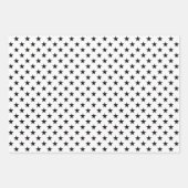 Cute Stars Pattern Black and White Inpakpapier Vel (Voorkant 3)