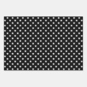 Cute Stars Pattern Black and White Inpakpapier Vel (Voorkant 2)