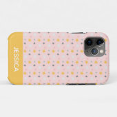 Cute Stars Pattern in Pink and Yellow Personalized Case-Mate iPhone Case (Achterkant (horizontaal))