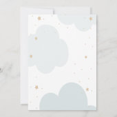 Cute Stars Planet Clouds Baby shower Kaart (Achterkant)