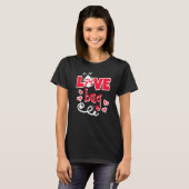 Cute Statement Valentijnsdag Love Bug Heart T-shirt (Voorkant volledig)