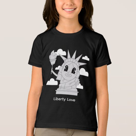 Cute Statue of Liberty Tri-Blend Shirt (Voorkant)