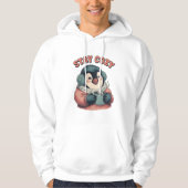 Cute Stay Cozy Penguin Drinking Hot Cocoa T-Shirt (Voorkant)