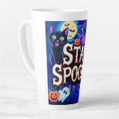 Cute stay spooky halloween latte mok (Linkerhoek)
