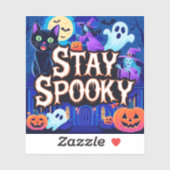 Cute stay spooky halloween sticker (Vel)