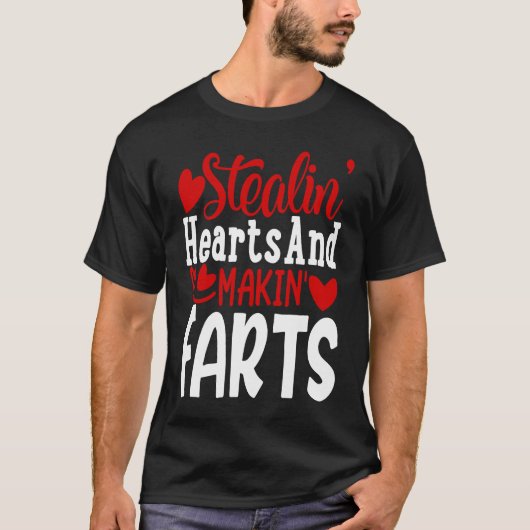Cute Stealing Hearts Valentine Valentines Day Roma T-shirt (Voorkant)