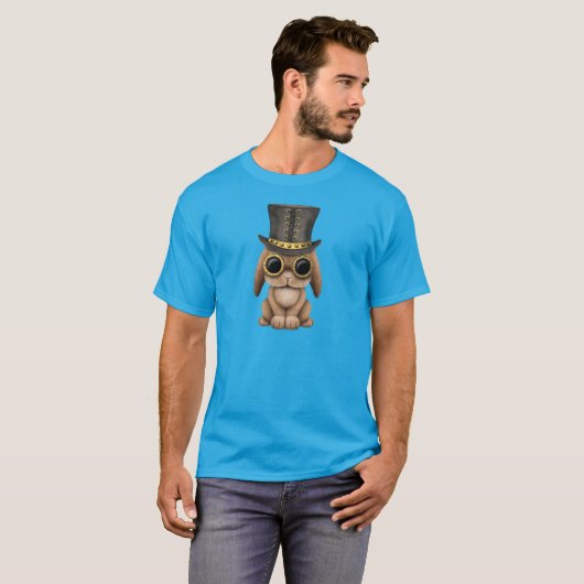 Cute Steampunk Baby Bunny Rabbit T-shirt (Voorkant volledig)