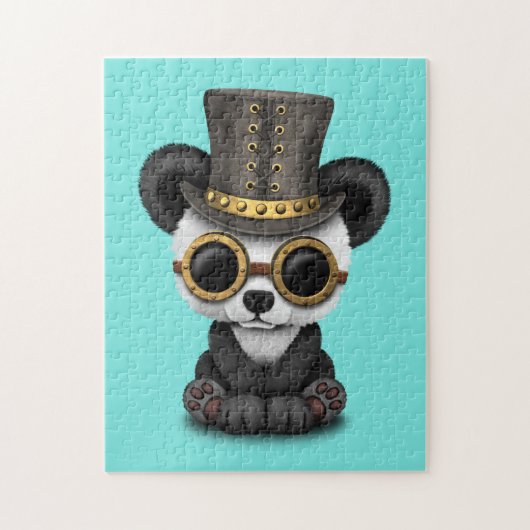 Cute Steampunk Baby Panda Beer Cub Legpuzzel (Verticaal)