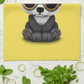 Cute Steampunk Baby Panda Beer Cub Theedoek (Gevouwen)