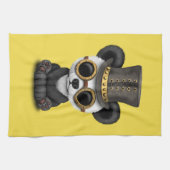 Cute Steampunk Baby Panda Beer Cub Theedoek (Horizontaal)