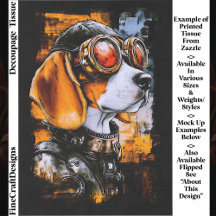 Cute Steampunk Beagle Hond Aviator EZ1R Decoupage