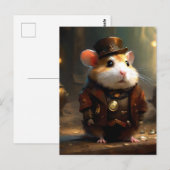 Cute Steampunk Hamster Briefkaart (Voorkant / Achterkant)