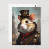 Cute Steampunk Hamster Briefkaart (Voorkant / Achterkant)