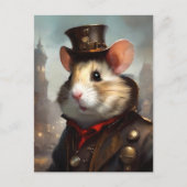 Cute Steampunk Hamster Briefkaart (Voorkant)