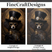 Cute Steampunk Hond Met Hoed Schilderij D3R Decoup Tissuepapier